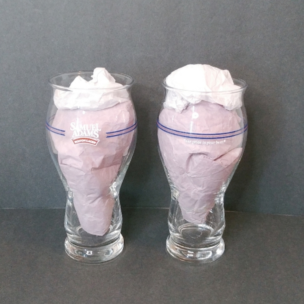 Pair of Samuel Adams Curvy Pint Glasses